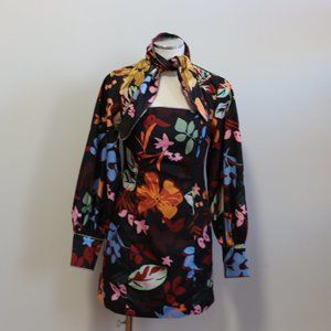 C/MEO Collective | Floral Mini Dress in Black